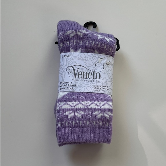 Veneto Accessories - Veneto Lavender Wool Blend Women's Socks